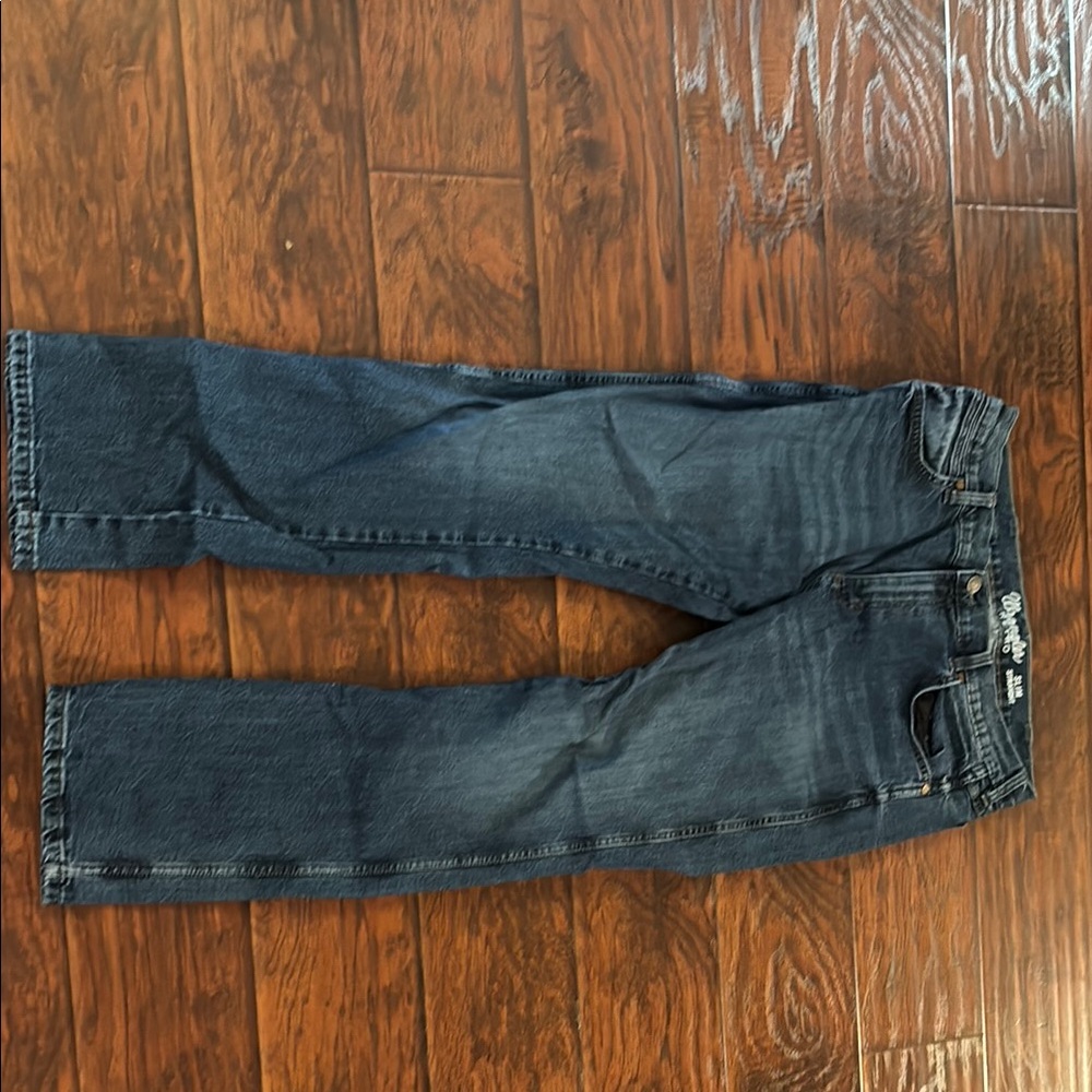 Wrangler Blue Slim Straight Jeans Classic Style
